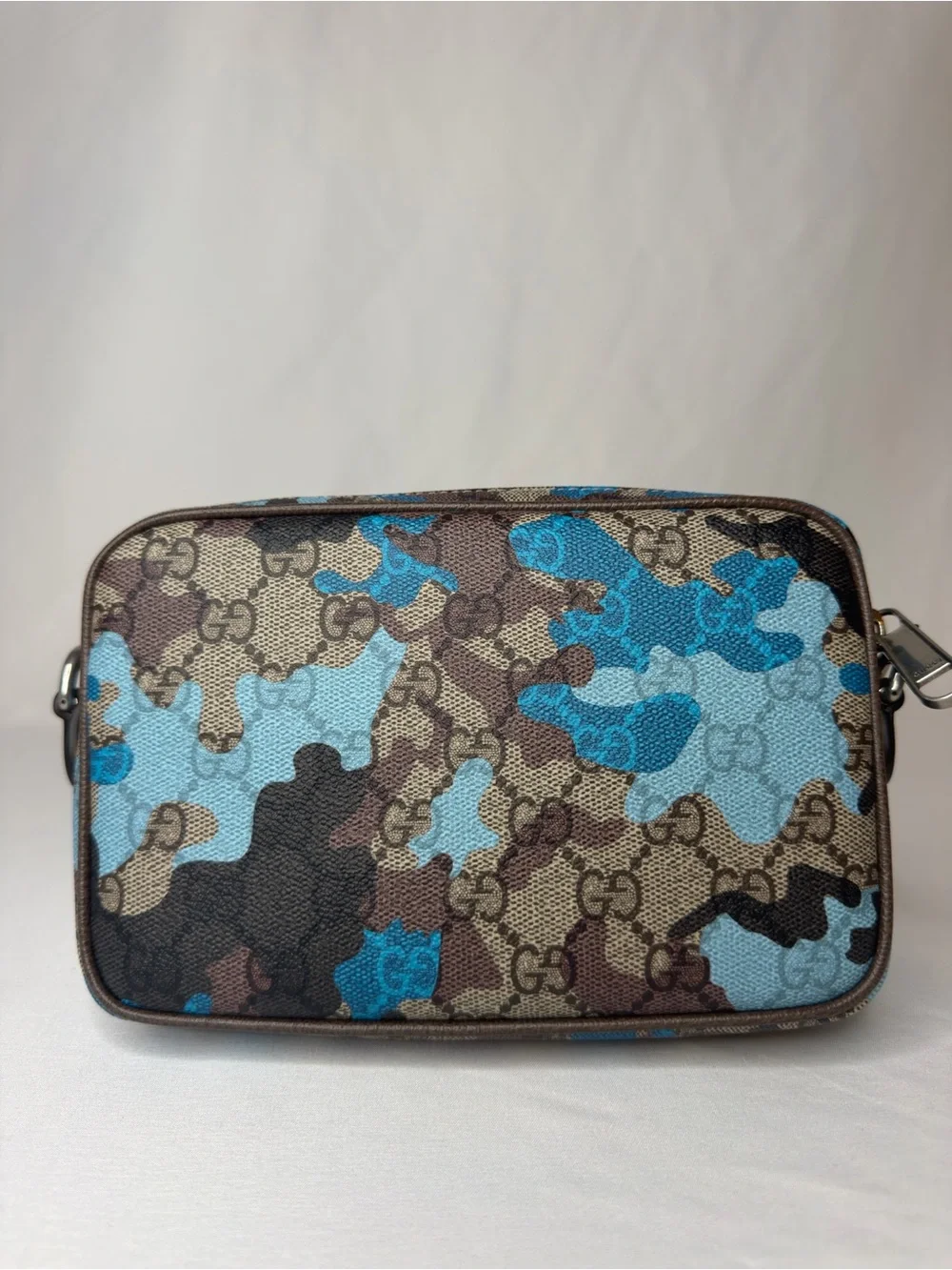 Gucci GG Icon Marble Pop Blue Camo Mini Bag NWT 855449